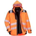 Portwest - blouson 3 en 1 haute visibilit� imperm�able pw3 orange / noir s