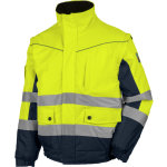 Wrth modyf - blouson de travail 2 en 1 haute - visibilit lumen jaune / marine m