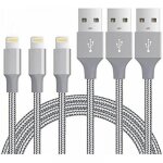 Bluedeer - lot de 3 c�bles de charge iphone 0, 9 m, c�ble lightning certifi� mfi, c�ble de charge iphone ...