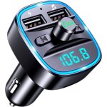 Bluetooth voiture, transmetteur fm bluetooth 5. 3 adaptateur radio lecteur de musique mp3 sans fil, appels ...