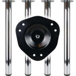 Bmb - jeu de pieds de table va - eff. 80mm h. 710mm fixation pour plateau - 312 109877