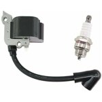 Bobine d'allumage avec bougie d'allumage pour tondeuses stihl fs38, fs46, fs45, fs55, fc55, fc55z, fc55 ...