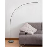 Bobochic - lampadaire arc 147x40x185 cm en m�tal gris