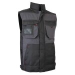 Gilet bodywarmer lma 2058 sable taille 7 bicolore gris / noir matelassage en polyester