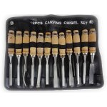 Bois set 12 pices ciseaux bois outil a main kit avec une pochette de rangement -