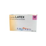 Boite de 100 gants latex pr - poudrs taille m / 7 - 8 emilabo