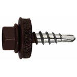 Boite de 250 vis autoperceuse acier - bois ral 8017 - marron chocolat 4, 8 x 28 p14 8017 - boite de 250 ...