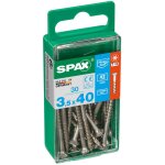 Spax - bo�te 30 unit�s. vis a bois cab. plat inox a2 3. 5x40mm