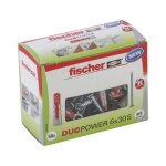 Cheville tous materiaux duopower 8x40 mm avec vis - boite de 50 - fischer