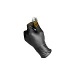 Boîte de 50 gants jetables en nitrile noir sans poudre taille 8 juba. Boîte de 50 gants jetables en nitrile noir sans poudre taille 8 juba.