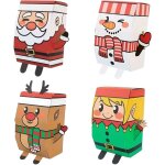 Bo�te cadeau de no�l mignonne personnages 3d bonhomme de neige