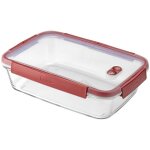Bote de conservation  smart cook  rouge / transparente