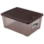 Bo�te avec couvercle elegance plastique chocolat (29 x 17 x 39 cm)