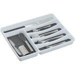 Bote  couverts pour tiroir, range - couvert, rangement de cuisine, ustensiles, 4, 5x33x40 cm, blanc ...