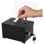 Bo�te � dons en acrylique, bo�te � dons verrouillable en acrylique avec cl�, pour les commentaires et ...