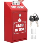 Bo�te � dons avec serrure - bo�te de collecte m�tallique murale bo�te aux lettres bo�te aux lettres charitable ...