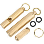 Bo�te �tanche miniature en laiton pour comprim�s d'urgence avec couteau et sifflet - accessoires edc ...