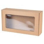 Bo�te avec fen�tre 35 x 20 x 10 cm, emballage cadeau en carton moul� sous pression, lot de 5