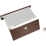 Bo�te aux lettres 160mm - 295mm marron profondeur r�glable pour mur cl�ture fa�ade de b�timent n�cessaire ...