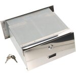 Bo�te aux lettres en acier inoxydable 160mm - 295mm profondeur r�glable pour mur cl�ture fa�ade de b�timent ...