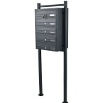 Viva - bo�tes aux lettres collectives pour 5 sur pieds anthracite
