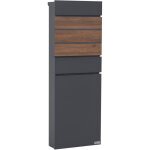 Bo�te aux lettres avec compartiment pour les journaux, bo�te aux lettres sur pied, anthracite (ral7016) ...