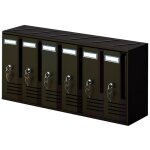 Boîte aux lettres de copropriété mod. cube en aluminium couleur fonte 6 places Boîte aux lettres de copropriété mod. cube en aluminium couleur fonte 6 places
