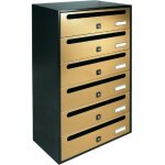 Alubox - bo�te aux lettres cube horizontale pour 6 personnes dans une copropri�t� - salon