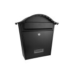 Bo�te aux lettres demailbox tilda acier galvanis� noir 37x36x13, 5 cm auvent de pluie