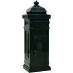 Bo�te aux lettres � pilier aluminium vintage antirouille vert