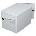 Renz - bo�te aux lettres type pr�face new - antivandalisme - double face - noir mat ral 9005