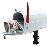 Wiltec - kit boîte aux lettres américaine et support mural, 180 x 220 x 480 mm, blanche, acier galvanisé, ... Wiltec - kit boîte aux lettres américaine et support mural, 180 x 220 x 480 mm, blanche, acier galvanisé, ...