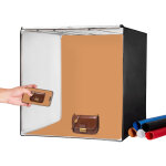 Boite a lumiere studio photo, 81, 5x81, 5 cm, kit boite photo pro 5600 k, 210 lumieres led, 5 toiles ...