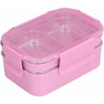 Bo�te � lunch en acier inoxydable 304, bo�te � lunch double couche, stockage des aliments avec compartiment ...
