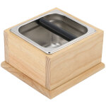 Bo�te marc de caf�, conteneur pour marc de caf� avec barre de frappe rev�tue de silicone - en bambou ...