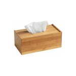 Boite  mouchoirs, lingette bambou terra, boite mouchoirs bois, bambou, 25x13x10 cm, marron - wenko