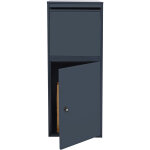 Wiltec - bo�te � colis murale verrouillable grise 410 x 385 x 720 mm, bo�te aux lettres fixage au mur, ...