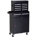 Bo�te � outils avec 5 tiroirs � rouleaux � 360� m�tal 60 x 28 x 104, 5 cm