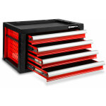Boite  outils rouge sans outils (4 tiroirs sur roulements  billes, 2 poignes pratiques, grande surface ...