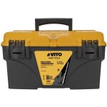 Boite � outils vide 18  43. 2 x 25 x 23. 8 cm - caisse � outils 3 organiseurs et porte outils amovible ...