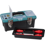 Bo�te � outils vide, avec poign�e, plastique, � fermer, caisses � ustensiles, hlp: 13 x 33 x 18 cm, noir ...