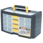 Bo�te a outillage plastiken 90004noire - 4 petits tiroirs - titanium - en plastique