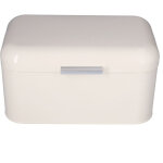 Bo�te � pain en m�tal blanc laiteux, grande capacit�, anti - traces, r�tro, sans odeur