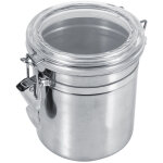 Bo�te de rangement alimentaire acier inoxydable pour sucre, th�, caf� (moyen)