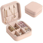 Bo�te de rangement bijoux rose - organisateur pour boucles d'oreilles, colliers et bagues - id�e cadeau ...