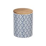 Boite de rangement cramique hermtique avec couvercle bambou, lorca, capacit 0, 95 l, cramique - bambou, ...