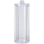 Bo�te de rangement pour disques d�maquillants en coton acrylique - organisateur cosm�tique