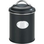 Boite de rangement mtal avec couvercle et tiquette dcorative, nero, rangement pomme de terre, oignons, ...