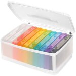 Bo�te de rangement photos 4x6 pouces avec poign�e transparente pour albums et tiroirs