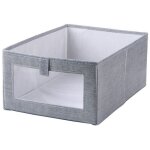 Bo�tes de rangement pliables avec fen�tre transparente, panier de rangement en carton avec poign�e pour ...